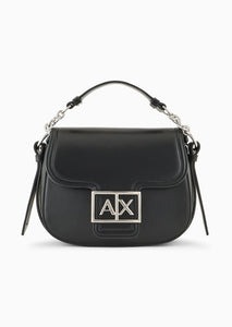 Armani Exchange mini bag stondata con logo nera