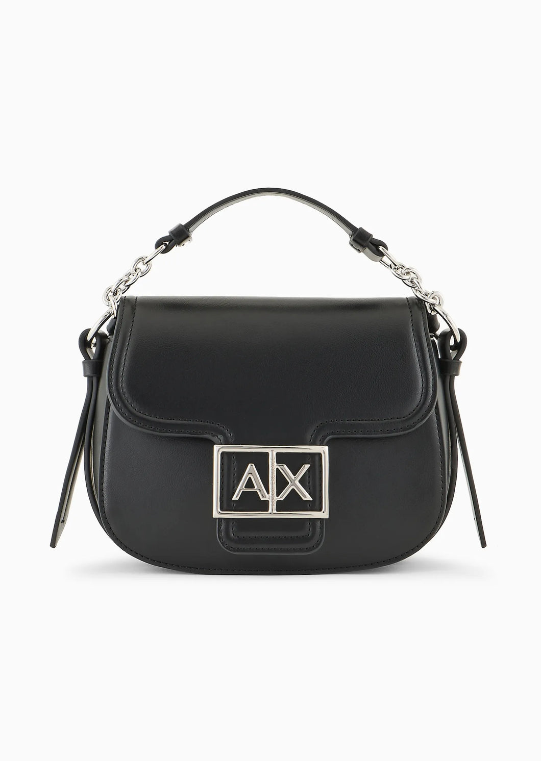 Armani Exchange mini bag stondata con logo nera