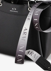 Armani Exchange borsa a mano con tracolla logata sfumata