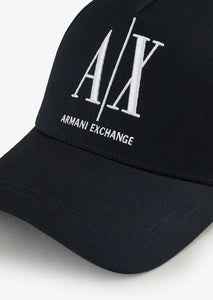 Armani Exchange Cappello con visiera con logo blu