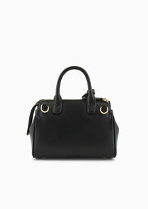 Armani Exchange Borsa a mano bauletto piccolo con lucchetto nero