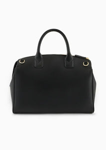 Armani Exchange Borsa a mano bauletto grande con lucchetto nero