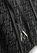 Carica l&#39;immagine nel visualizzatore di Gallery, Armani Exchange Borsa shopper logo in rilievo grande nera
