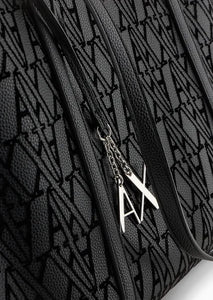 Armani Exchange Borsa shopper logo in rilievo grande nera