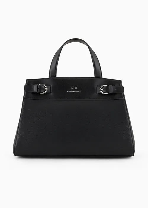 Armani Exchange Shopper con tracolla nera