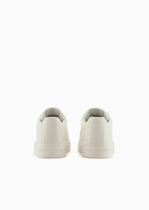 Emporio Armani Sneakers in pelle con dettagli termoformati bianco
