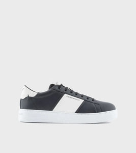 Emporio Armani Sneakers in pelle con dettagli in gomma