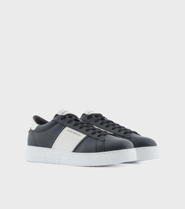 Emporio Armani Sneakers in pelle con dettagli in gomma