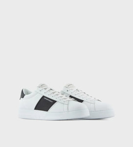 Emporio Armani Sneakers in pelle con dettagli in gomma
